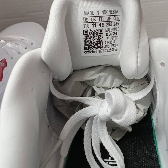 Adidas Runfalcon 5 White Black Scarlet Red Running Shoes IE8818 Men's Size 11.5 - Picture 6 of 9